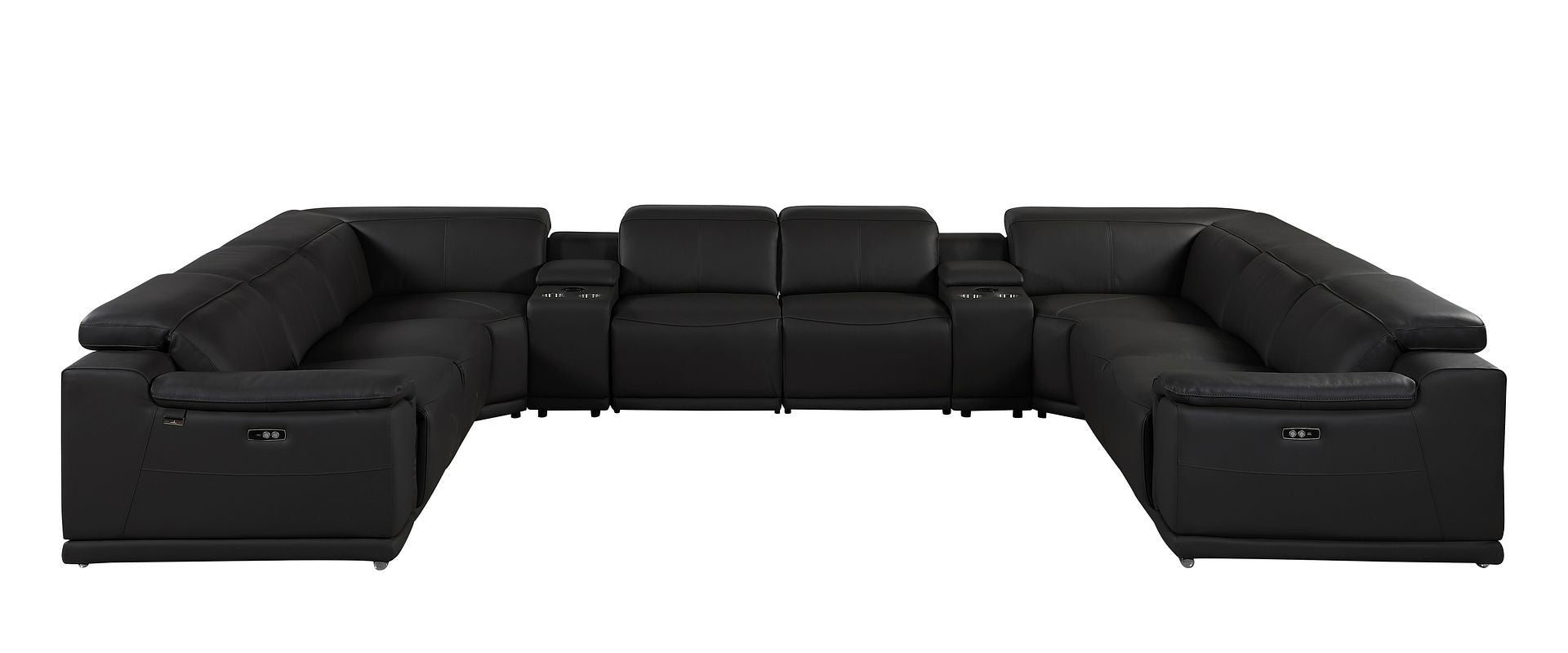 9762 - 10-Piece U Shaped Sectional Sofa With 4 Power Recliners