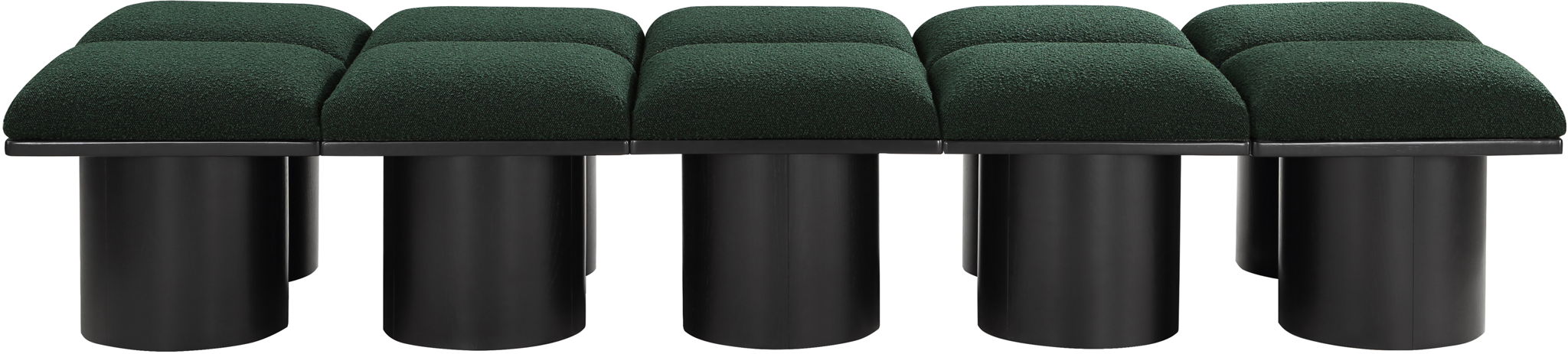 Pavilion - 10 Piece Modular Bench With Black Base