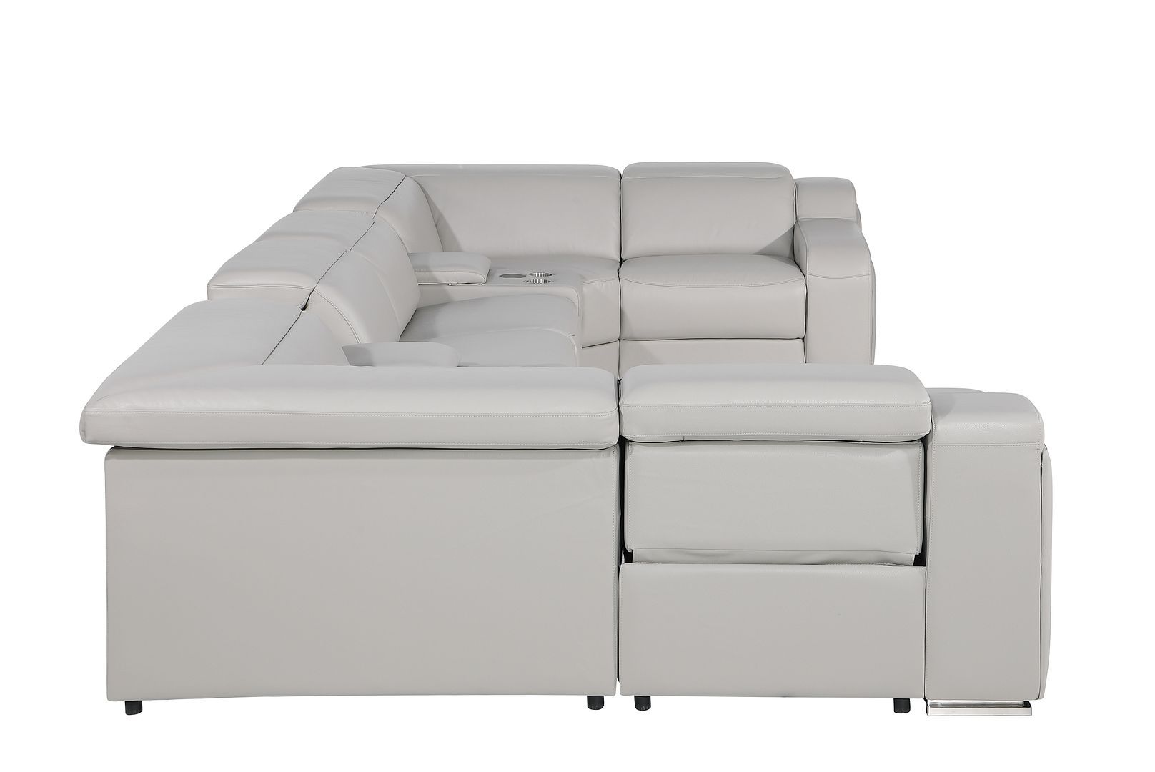 1116 - 8-Piece U-Shaped Sectional Sofa In With 2 Power Recliners & Power Headrests