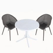 Modern Lounge Chair Set With Round Table