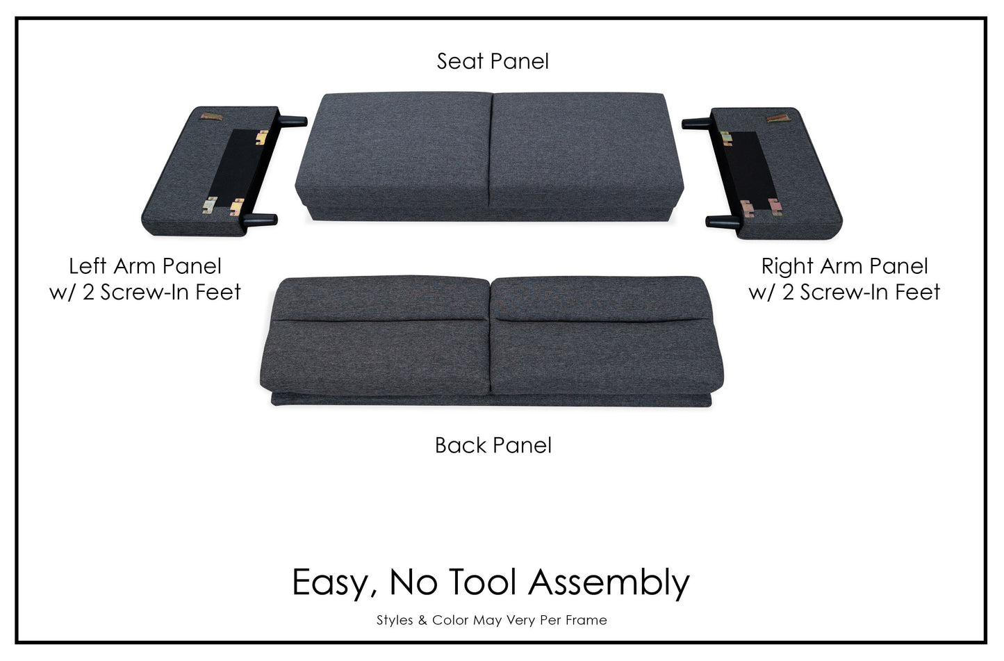 Nolan - Channeled Loveseat - Medium Gray Velvet