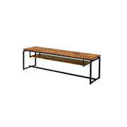 Jurgen - TV Stand - Oak & Black Metal