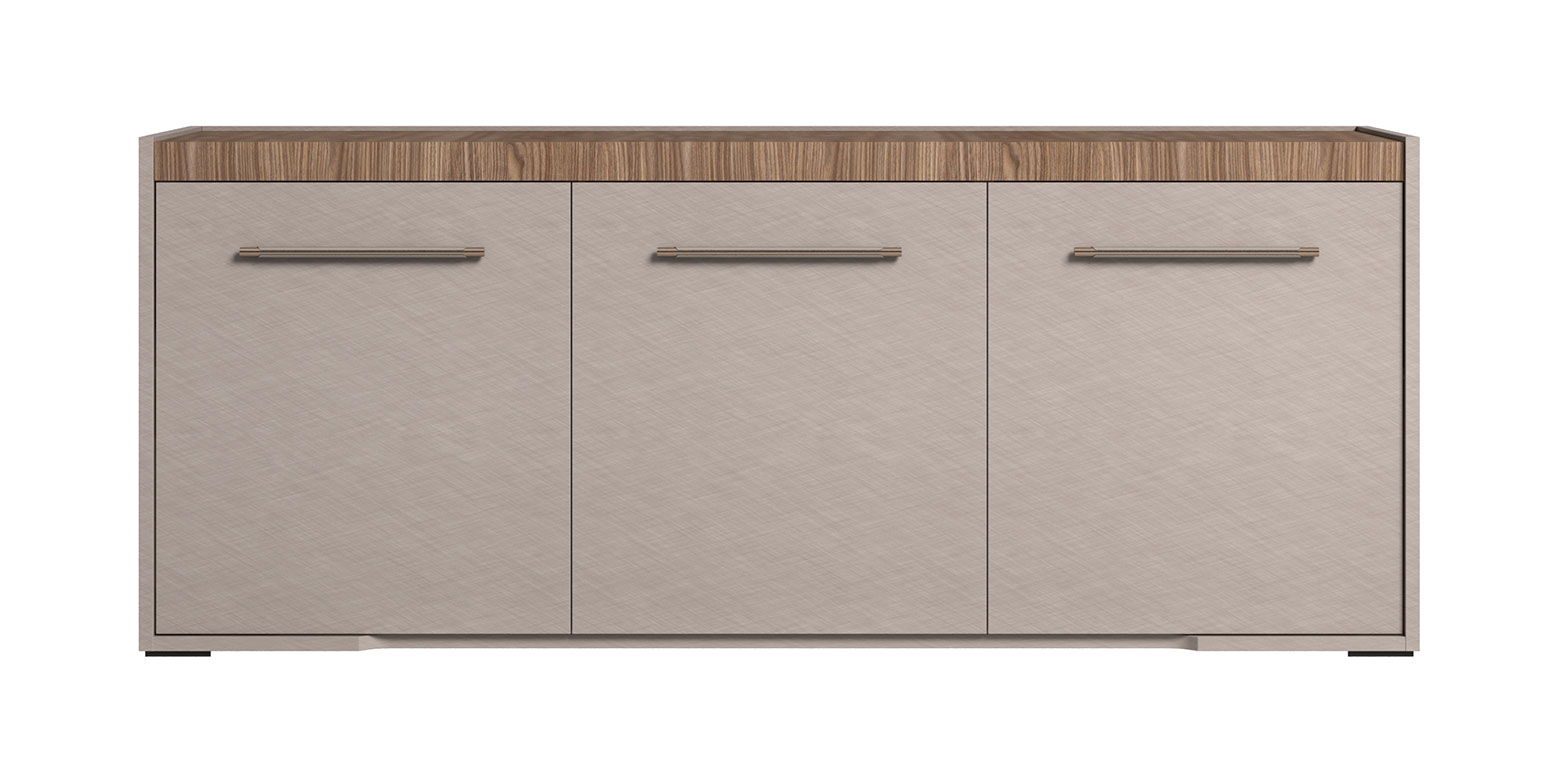 Nora - 3 Door Buffet - Beige / Light Brown