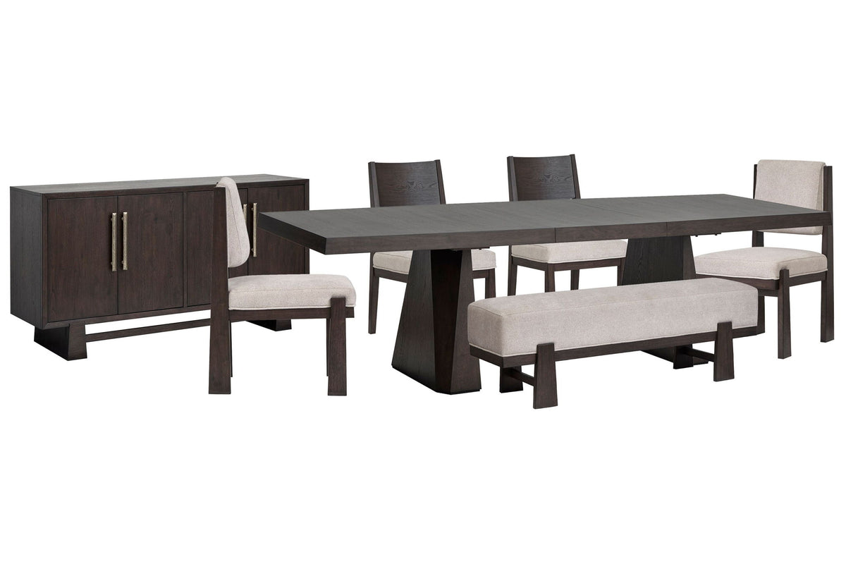 Tauren - 7 Piece Extendable Double Pedestal Dining Table Set