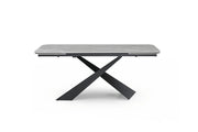 9422 - Ceramic & Metal Dining Table - Gray / Black