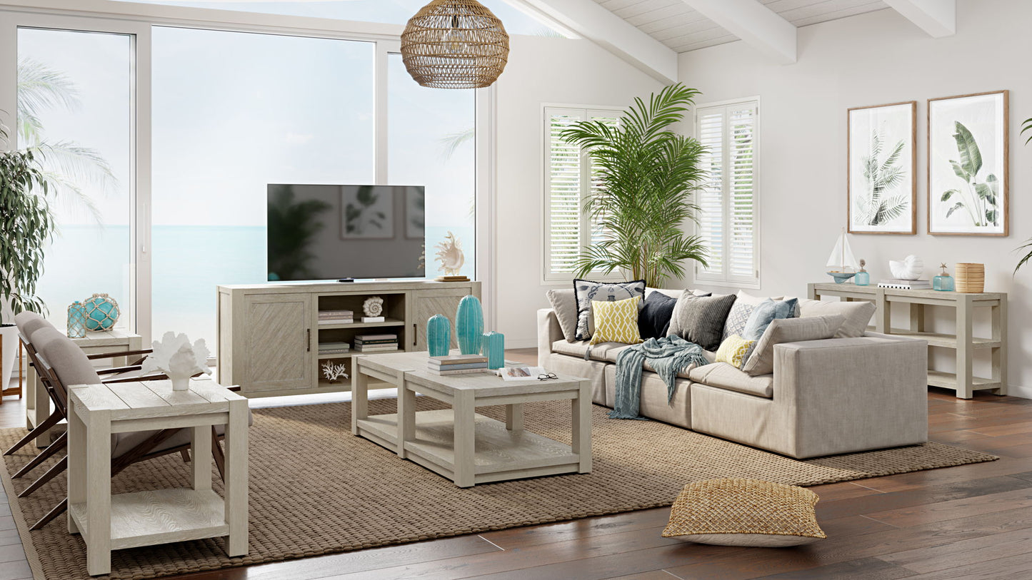 Burgess - Rectangular End Table - Calico Gray