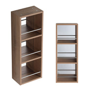 10" Wall Mounted Mirror Cabinet With Storage, Mirror - Imitative Oak