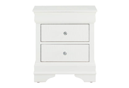 Pompei - Croc Nightstand - Metallic White