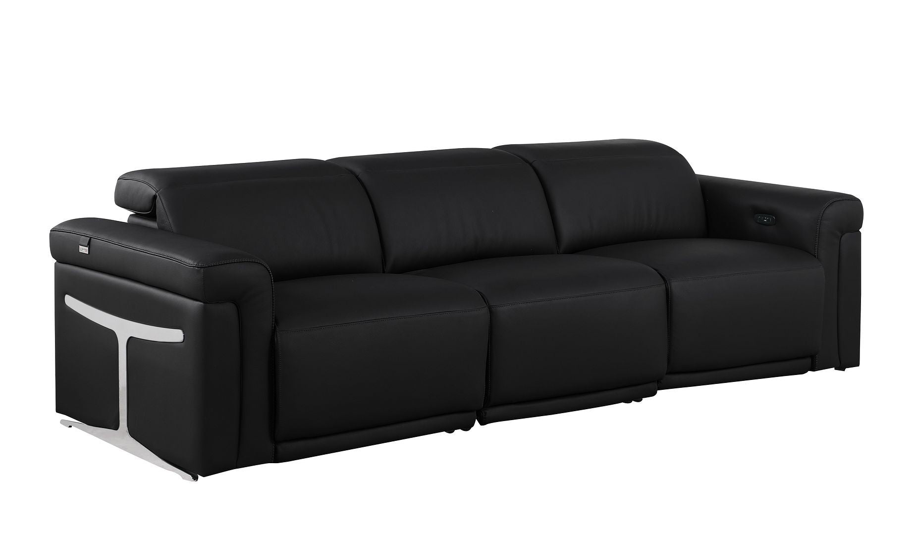 1126 - 6-Piece Modular Power Reclining Sofa And Console Loveseat Set In With 5 Power Recliners & Power Headrests