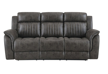 U8517 - 3 Piece Living Room Set (Reclining Sofa / Reclining Loveseat / Glider Recliner) - Charcoal