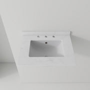 Basin Sink, 0.6" Ultra Thin Profile, Triple Faucet Holes, Sink Only