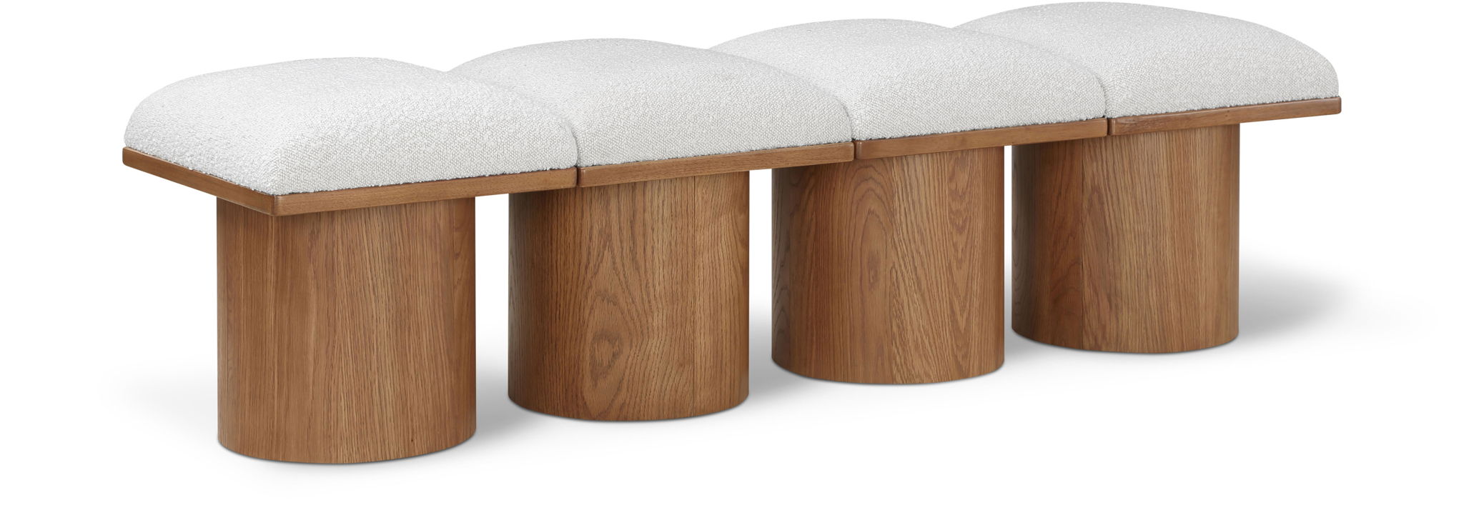 Pavilion - 4 Piece Modular Bench With Brown Base