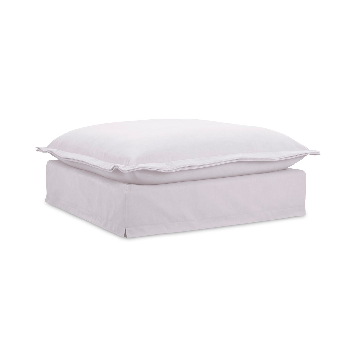 Olivia - Performance Fabric Ottoman - White