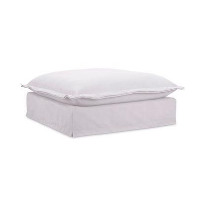 Olivia - Performance Fabric Ottoman - White