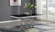 G-08-PARTS - Marble Rectangular Dining Table Top Only - Black