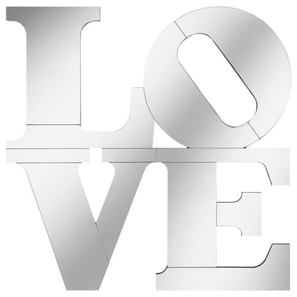 Keiran - Love Lettered Wall Mirror - Silver