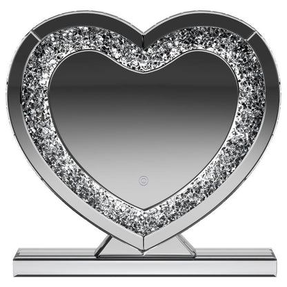 Euston - Heart Shaped Vanity Mirror - Silver