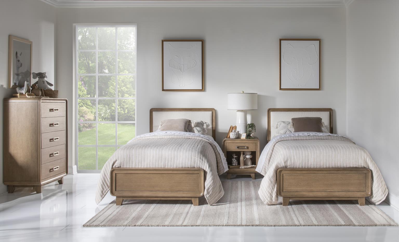Theo - Complete Upholstered Panel Bed