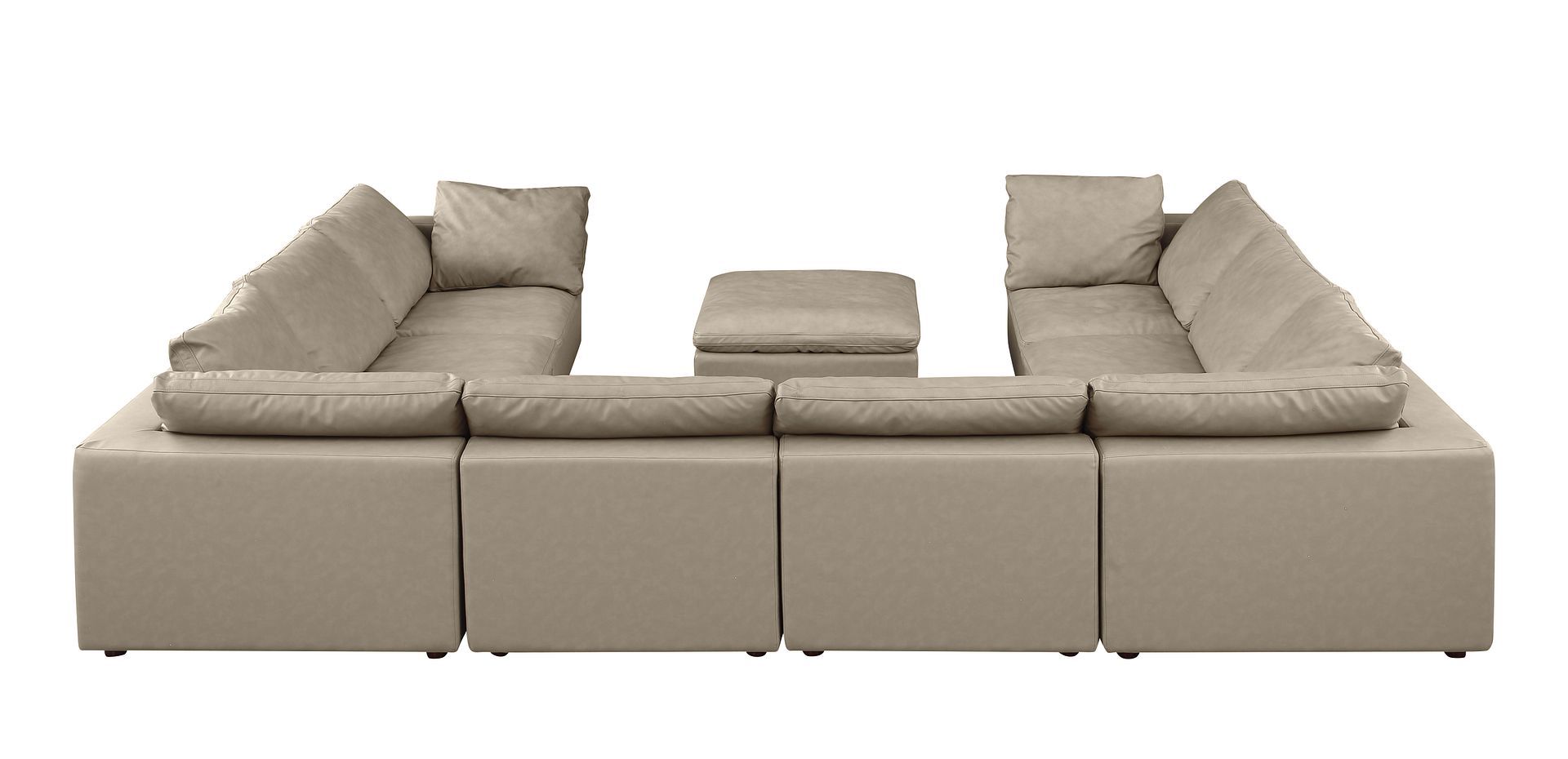 1100 - 9-Piece U-Shaped Sectional In Top-Grain Italian Leather