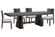 Tauren - 5 Piece Extendable Double Pedestal Dining Table Set