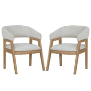 Escape - Barrel Dining Chair (Set of 2) - Glazed Natural Oak Mirage Mist