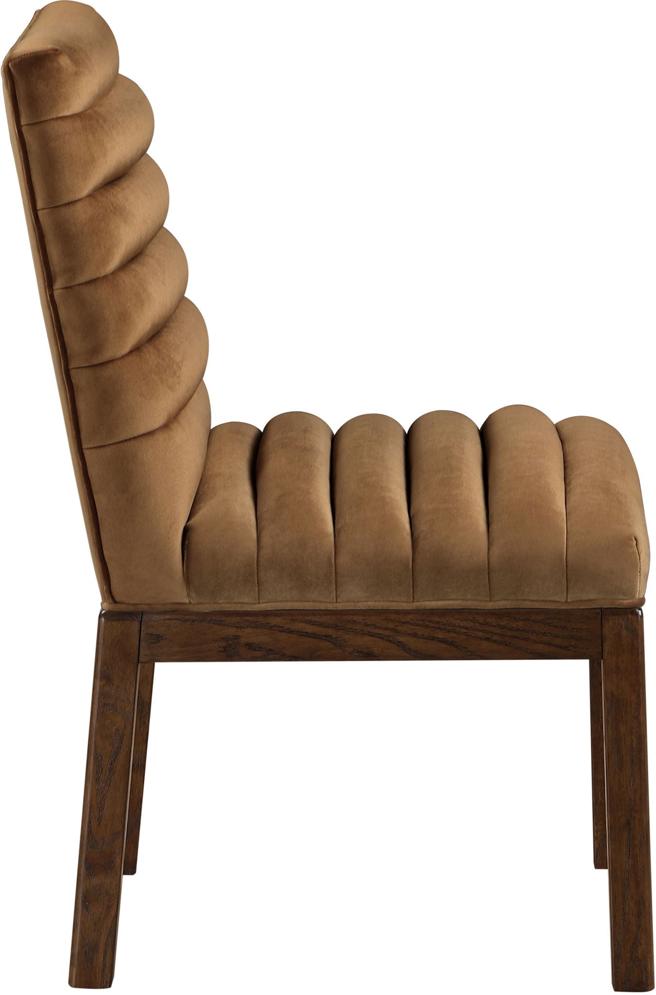 Evelyn - Dining Chair With Brown Legs - Saddle