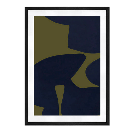 Sola - Framed Print - Blue / Dark Green