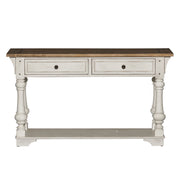 Morgan Creek - Sofa Table - Antique White / Wirebrushed Tobacco Accents