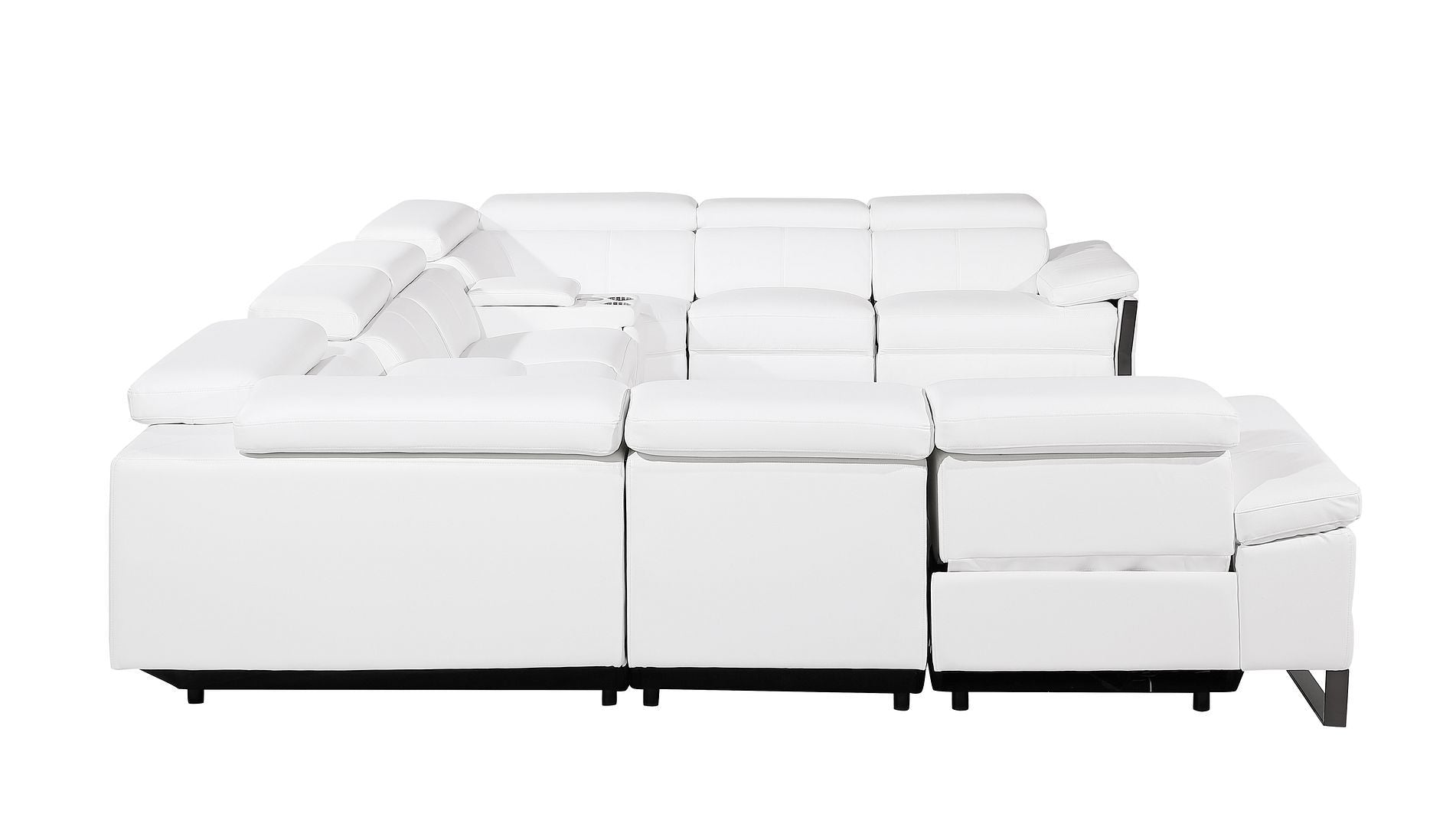 1246 - 10-Piece U-Shaped Modular Power Reclining Sectional With 4 Power Recliners And Power Headrests