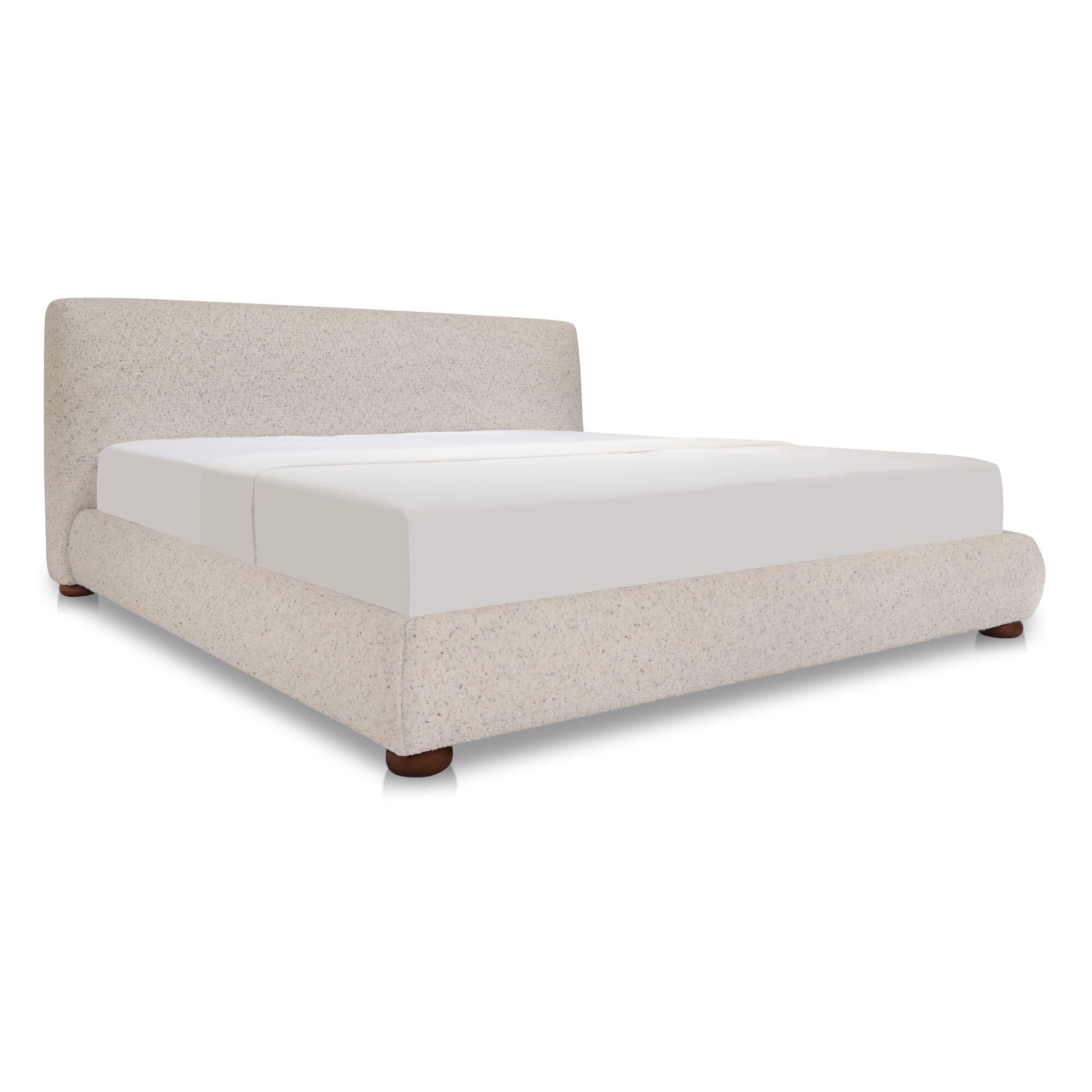 Beau - King Storage Bed - Speckled Light Gray