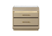 Genesis - Nightstand With LED - Gold