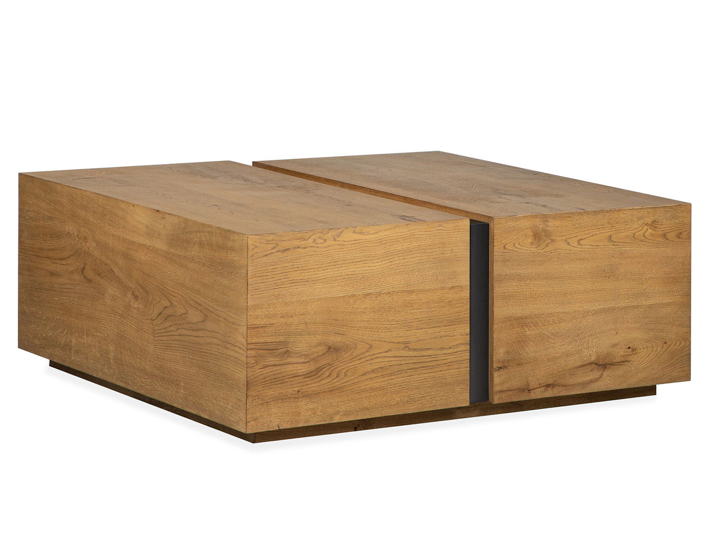 Ripley - Square Cocktail Table With Casters - Rustic Caramel