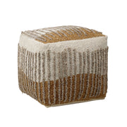 Eugene - Pouf - Dark Mustard And Beige