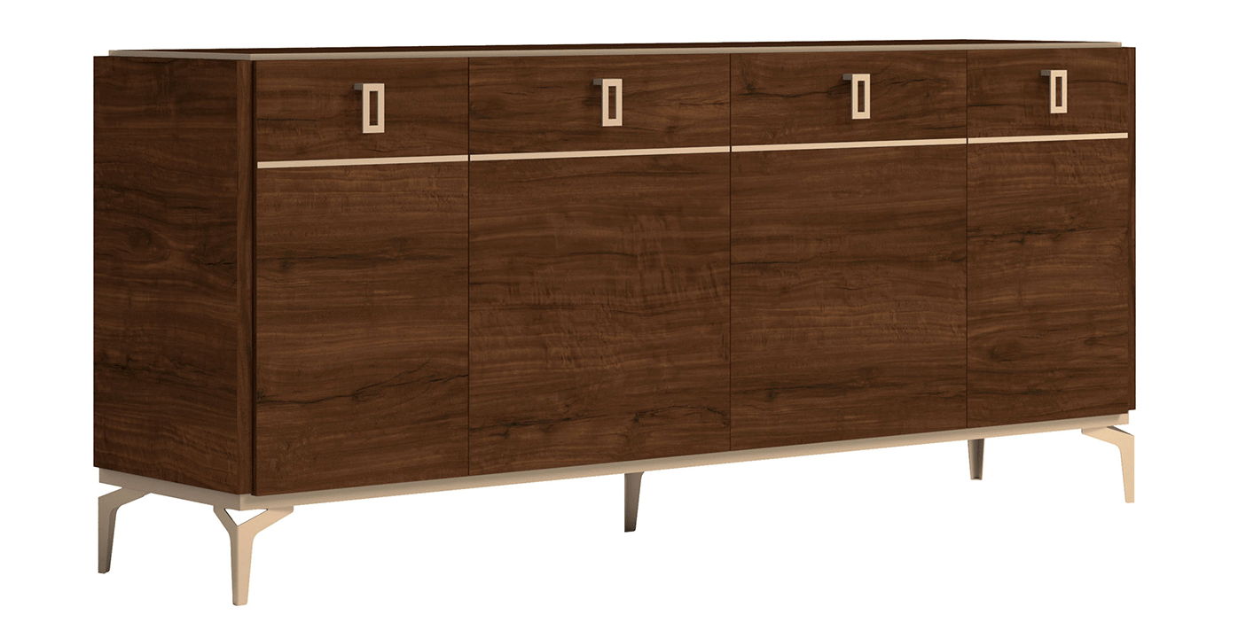 Eva - 4 Door Buffet - Dark Brown