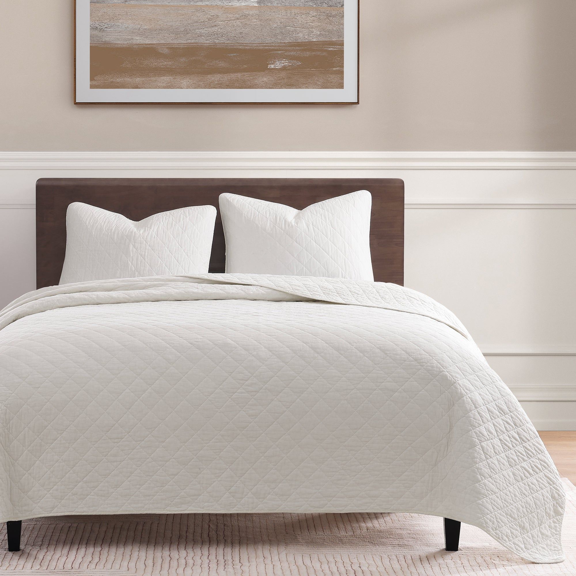 Cotton Comfort - King Quilt Set (Set of 3) - White