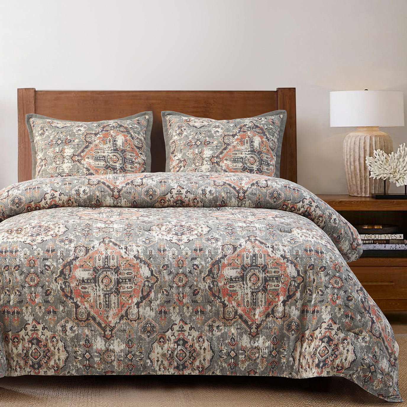 Carmen Kilim - Queen Duvet Cover Set (Set of 3) - Taupe