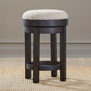 Weston - Upholstered Swivel Console Stool - Peppercorn