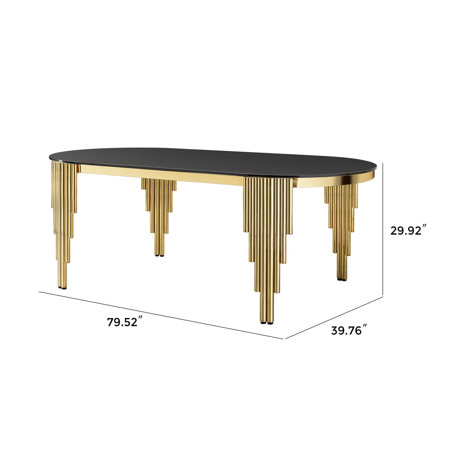 Oval Dining Table With Glass Top And Stainless Steel Base