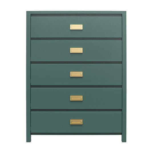 Haven - 5 Drawer Dresser - Dark Green