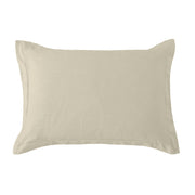 Hera - Washed Linen Tailored Dutch Euro Pillow - Light Tan