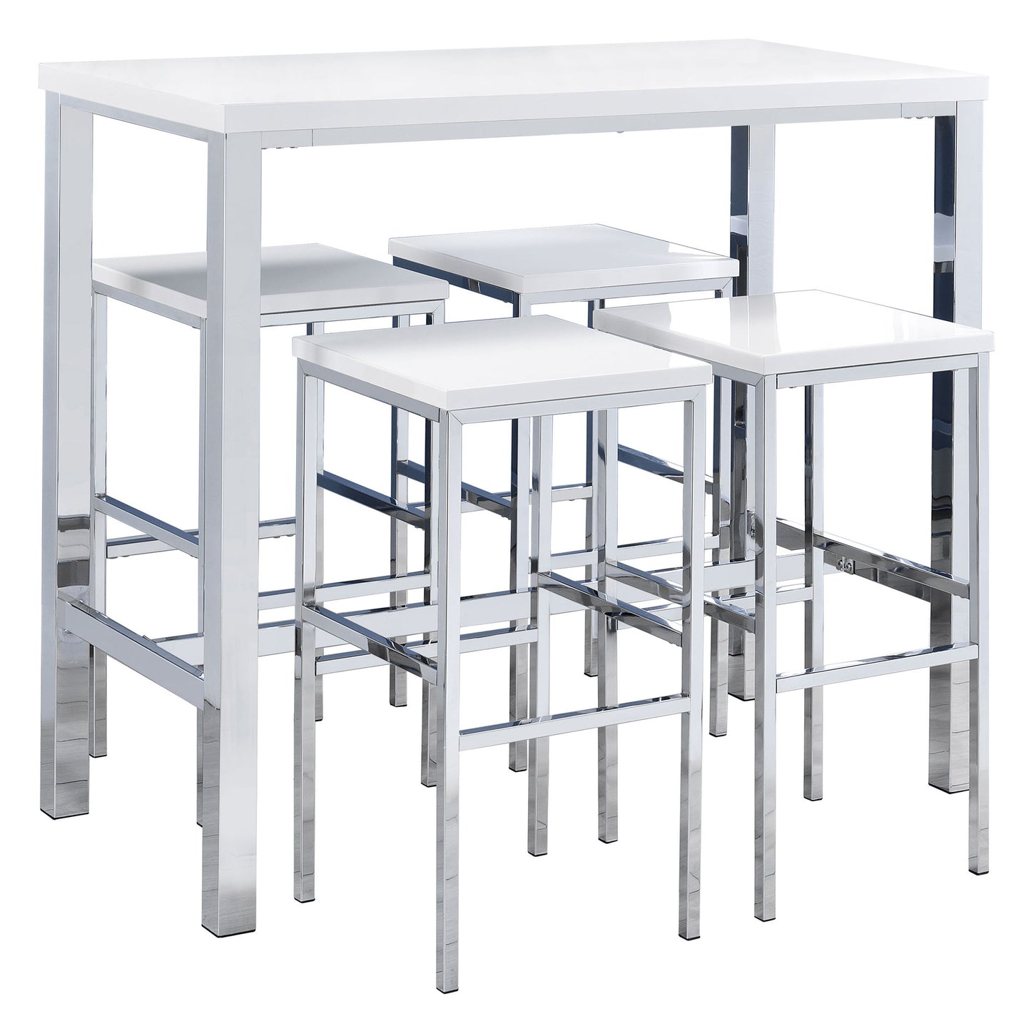 Nimitz - 5 Piece Bar Set - Gloss White