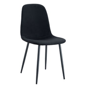 Modern Medieval Style Cushioned Side Chairs Set With Metal Legs For Kitchens