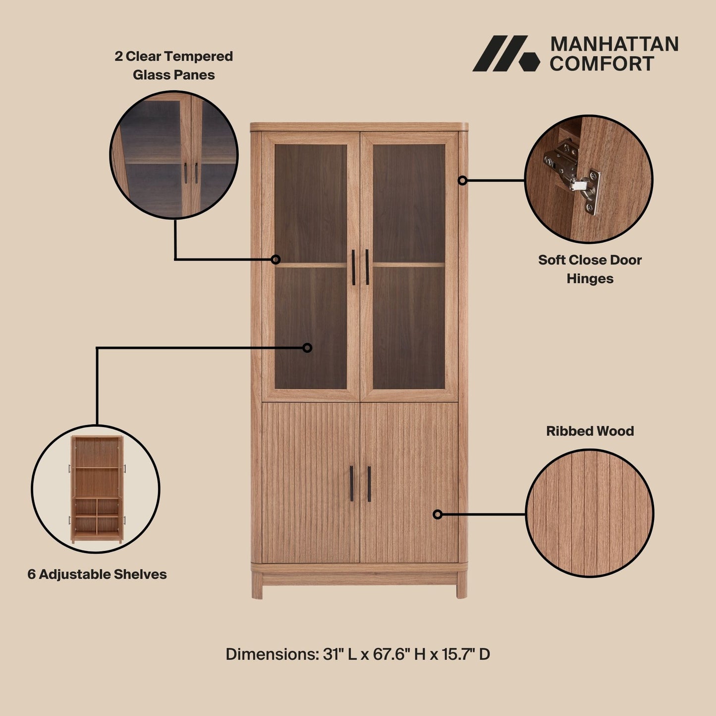 Jodie - Bookcase Cabinet