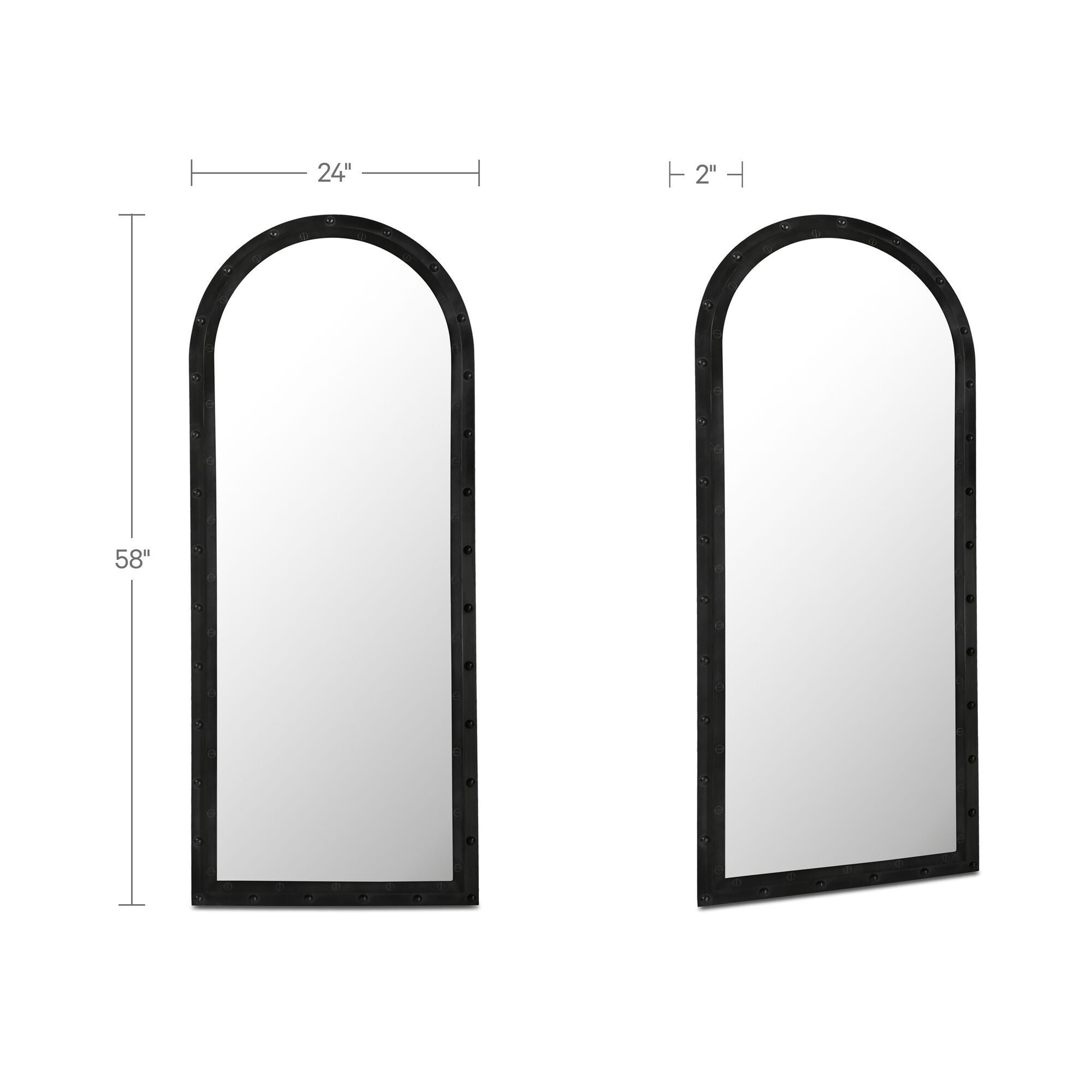 Hughes - Floor Mirror - Iron Gray