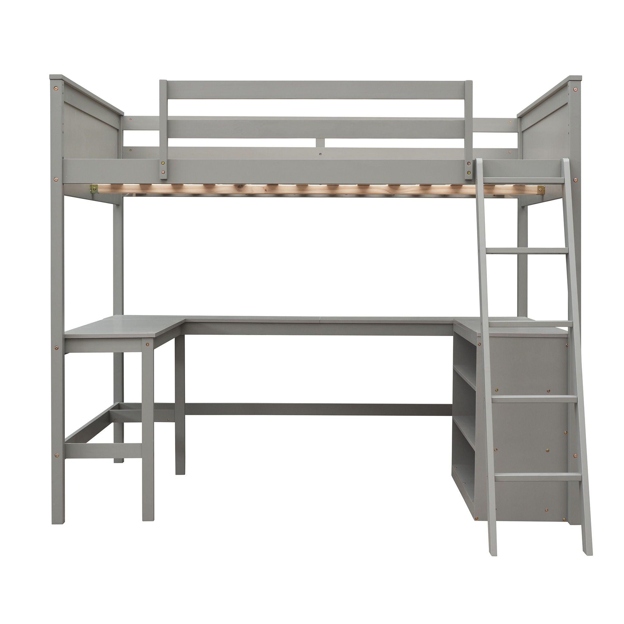 Loft Bed With Shelves With Desk