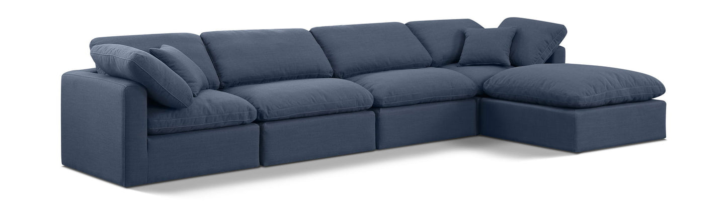 Indulge - Linen 5 Piece Modular Sectional With Chaise