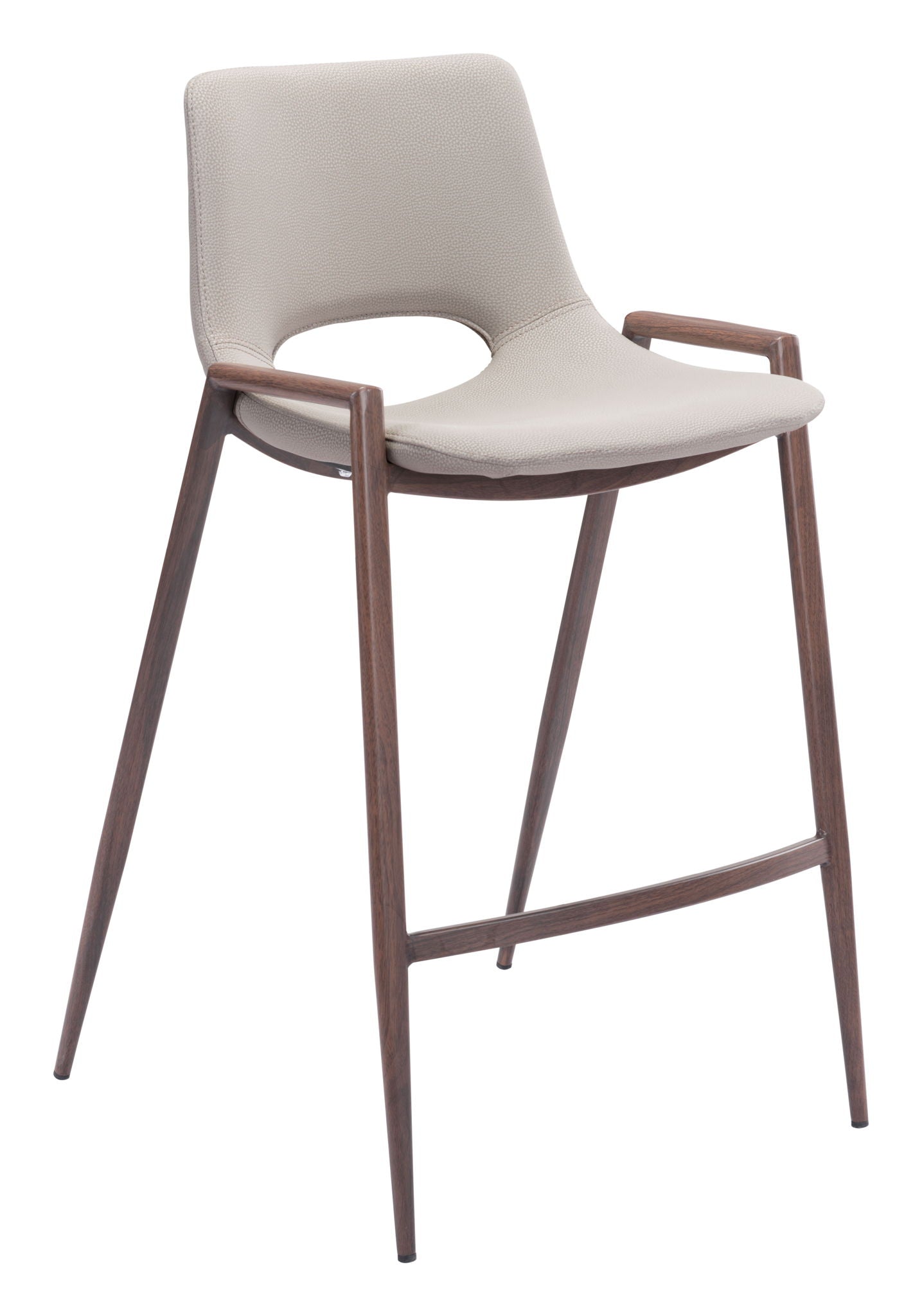 Desi - Counter Stool With Walnut Legs (Set of 2)