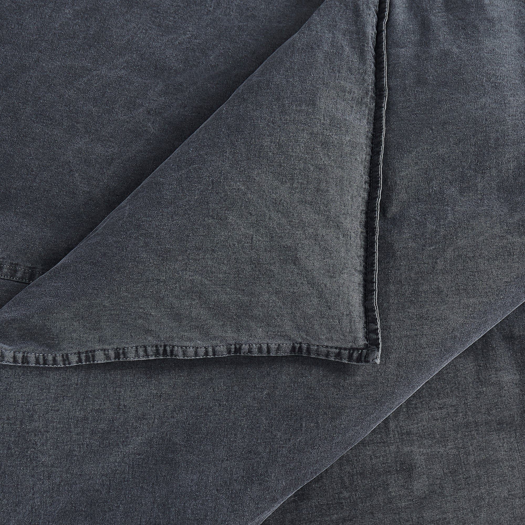 Cotton Canvas - Twin Stonewashed Duvet Cover Set (Set of 2) - Charcoal
