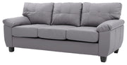 Sophisticated Sofa With Padded Arms - Gray