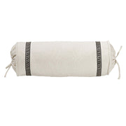 Augusta Toile - Matelasse Greek Key Trim Neckroll Pillow - White